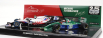 Minichamps Haas F1 Set 2x Vf-21 Ferrari 065/6 Team Uralkali N 47 Belgium Gp 2021 Mick Schumacher + Jordan 191 Ford N 32 First F1 Race Spa Belgium Gp 1991 Michael Schumacher - 30th Anniversary 1:43 Bílá Zelená