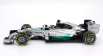Minichamps Mercedes gp F1  Mgpw05 Hybrid Team Amg Petronas N 44 World Champion Season 2014 Lewis Hamilton 1:18 Stříbrná Zelená