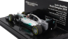 Minichamps Mercedes gp F1  Mgpw05 Hybrid Team Amg Petronas N 44 World Champion Season 2014 Lewis Hamilton 1:43 Stříbrná Zelená
