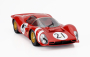Mitica-r Ferrari 330 P3 4.0l V12 Coupe Ch.0848 Team Ferrari Sefac N 21 24h Le Mans 1966 Lorenzo Bandini - Jean Guichet 1:18 Red