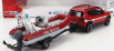 Mondomotors Jeep Renegade Fire Engine Con Carrello E Gommone 2017 - Trailer And Motorboat 1:43 Červená Bílá