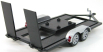 Motor-max Accessories Carrello Trasporto Auto 2-assi - Car Transporter Trailer 1:18 Černá Stříbrná