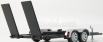 Motor-max Accessories Carrello Trasporto Auto 2-assi - Car Transporter Trailer 1:18 Černá Stříbrná