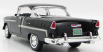 Motor-max Chevrolet Bel Air Cabriolet Closed 1955 1:18 Černá Stříbrná