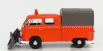 Motor-max Volkswagen T1 Pick-up Double Cabine Spazzaneve - Snowplow 1962 1:24 Orange