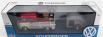 Motor-max Volkswagen T1 Type 2 Double Cabine With Trailer 1962 1:24 Červený Krém