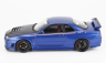 Motorhelix Nissan Skyline Gt-r (r34) Nismo Crs Coupe 2002 With Engine 1:18 Modrý Uhlík