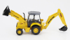 Newray Iveco fiat Daily Roll-off Pianale 2023 With New Holland B110c Ruspa Gommata - Scraper Tractor 1:36 Žlutá Černá