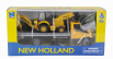 Newray Iveco fiat Daily Roll-off Pianale 2023 With New Holland B110c Ruspa Gommata - Scraper Tractor 1:36 Žlutá Černá