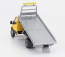 Newray Iveco fiat Daily Roll-off Pianale 2023 With New Holland L228 Ruspa Gommata - Skid Steer Scraper Tractor 1:36 Žlutá Černá
