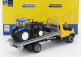Newray Iveco fiat Daily Roll-off Pianale 2023 With New Holland T6.175 Tractor 1:36 Žlutá Modrá Černá