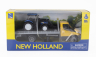 Newray Iveco fiat Daily Roll-off Pianale 2023 With New Holland T6.175 Tractor 1:36 Žlutá Modrá Černá
