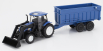 Newray Iveco fiat Stralis 540 Truck Pianale 2009 With New Holland T6.175 Tractor + Trailer 1:43 Žlutá Modrá Černá