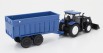 Newray Iveco fiat Stralis 540 Truck Pianale 2009 With New Holland T6.175 Tractor + Trailer 1:43 Žlutá Modrá Černá