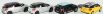 Norev Citroen Set 4x Ds3 2010 1:43 Žlutá Černá Bílá Stříbrná