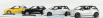 Norev Citroen Set 4x Ds3 2010 1:43 Žlutá Černá Bílá Stříbrná