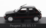 Norev Peugeot 205 1.9 Gti 1992 - With Pts Decals 1:43 Black