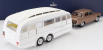 Norev Peugeot 404 With Caravan Roulotte Henon 1965 1:18 Brown Met
