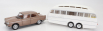 Norev Peugeot 404 With Caravan Roulotte Henon 1965 1:18 Brown Met