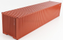 Nzg Accessories International Sea-container 40 For Trailer 1:18 Brown