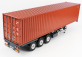 Nzg Accessories Trailer For Truck With European Sea-container 40 1:18 Brown
