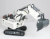 Nzg Liebherr R9600 Escavatore Cingolato Cava Mineraria - Mining Excavator 1:50 Bílá Černá