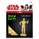 Ocelová stavebnice Star Wars C-3PO, zlatá