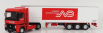 Odeon Renault Magnum Ae420ti Semi-frigo Dentressangle Transports 1992 1:43 Červená Bílá