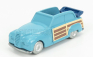 Officina-942 Fiat 1100 E Cabriolet Open Venilia Carrozzeria Savio 1949 1:76 Světle Modré Dřevo