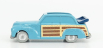 Officina-942 Fiat 1100 E Cabriolet Open Venilia Carrozzeria Savio 1949 1:76 Světle Modré Dřevo