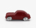 Officina-942 Fiat 500 C Panoramica Zagato 1949 1:76 Red