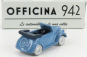 Officina-942 Fiat 500a Cabriolet Carrozzeria Montescani 1939 1:76 Světle Modrá