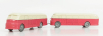 Officina-942 Fiat 666rn Autobus Con Rimorchio Viberti Parigi 1946 1:76 Růžový Krém