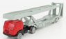 Officina-942 Fiat 682 T2 Truck Bisarca Car Transporter 1955 1:76 Červená Stříbrná
