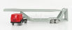 Officina-942 Fiat 682 T2 Truck Bisarca Car Transporter 1955 1:76 Červená Stříbrná