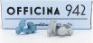 Officina-942 Piaggio Set 2x Vespa 98 + Vespa 98 Sidecar 1946 1:76 Světle Modrá Světle Šedá