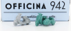Officina-942 Piaggio Set 2x Vespa 98 + Vespa 98 Sidecar 1946 1:76 Světle Šedozelená