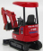 Oldcars Komatsu Pc18 - Ruspa Cingolata Vigili Del Fuoco - Crane Fire Engine 1:32 Červená Černá