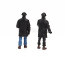 Perfex Figures Set 6x Police Gendarmes & Manifestants Gilets Jaunes Yellow Paris 1:43 Černá Modrá Žlutá