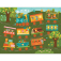 Petit Collage Podlahové puzzle počítání s vláčkem