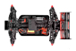 RC auto PUNISHER-4 Monster Truck 4WD 3-4S RTR, červená