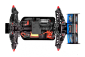 RC auto PUNISHER-4 Monster Truck 4WD 3-4S RTR, modrá