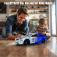 RC auto Drift Car s kouřem a LED, stříbrnomodrá
