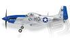 RC letadlo P-51 Mustang (Baby WB)  - mód 1 stříbrný