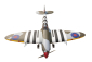 RC letadlo Supermarine Spitfire 2,03m (Zatahovací podvozek)