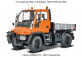 RC Unimog U300 s vozíkem, oranžová