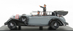 Rio-models Mercedes benz 770k Cabriolet Open 1942 With Hitler And Driver Figures 1:43 Šedá Černá