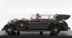 Rio-models Mercedes benz 770k Cabriolet With Adolf Hitler - Eva Braun - Ss Military - Graduated Driver - 1942 - Exclusive Carmodel 1:43 Military Black