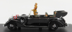 Rio-models Mercedes benz 770k Parade Cabriolet Open 1938 With Figures Adolf Hitler - Hermann Göring - Heinrich Himmler - Reinard Heydrich - Joseph Goebbels - Ss Driver Erich Kempka 1:43 Military Black