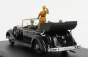 Rio-models Mercedes benz 770k Parade Cabriolet Open 1938 With Figures Adolf Hitler - Hermann Göring - Heinrich Himmler - Reinard Heydrich - Joseph Goebbels - Ss Driver Erich Kempka 1:43 Military Black